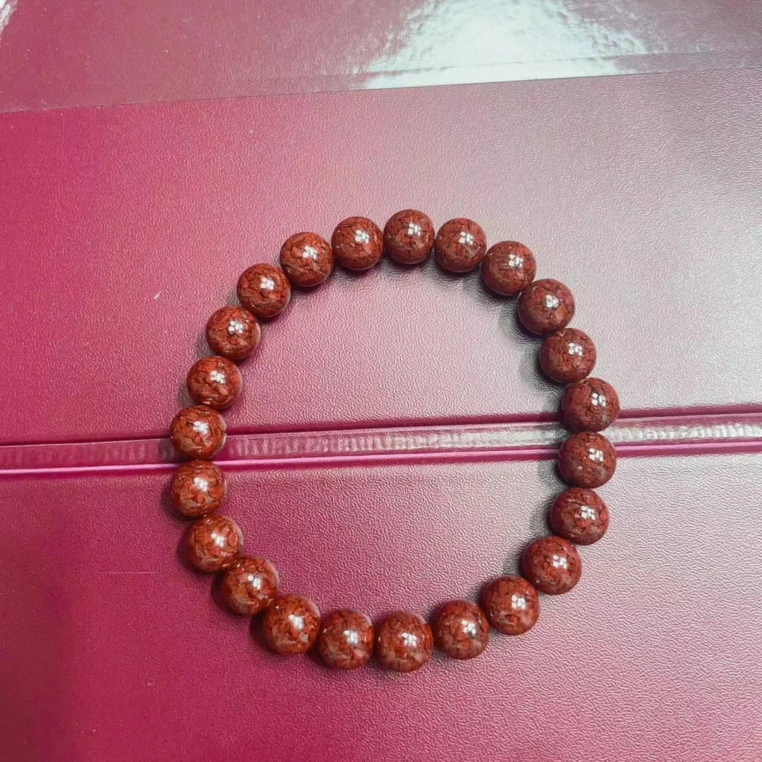 含辰砂工艺品朱砂（晶体砂）6m手串