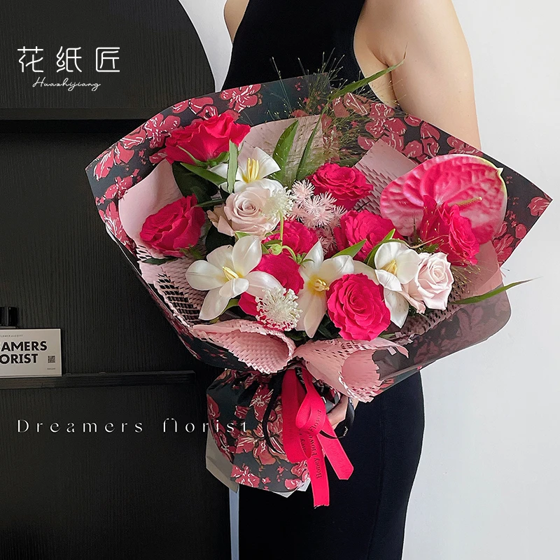 花纸匠 七夕情人节花卉包装纸花颜悦色花卉鲜花花束包花纸花店材