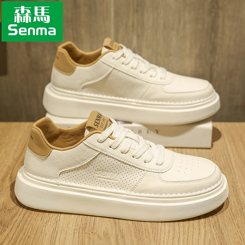 SENMA/森马男鞋2025秋季新款板鞋男款百搭厚底小白鞋运动休闲潮鞋