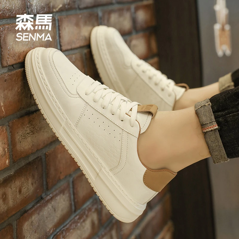 SENMA/森马男鞋冬季透气空军一号男士小白鞋男生2025新款休闲板鞋