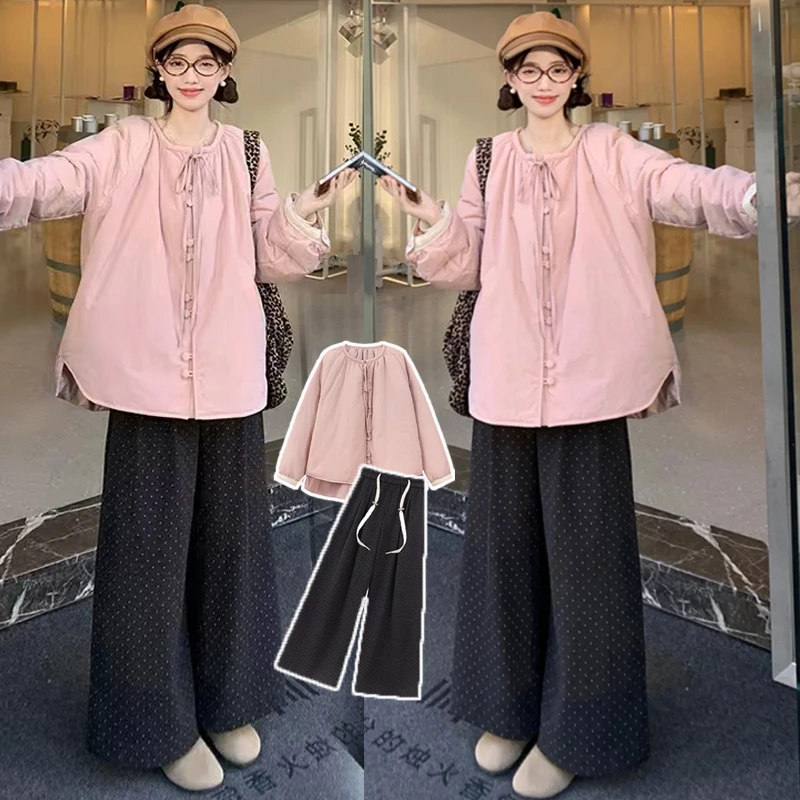 孕妇棉衣外套秋冬加厚磨毛孕妇裤孕妇棉衣保暖薄款宽松纯色韩版