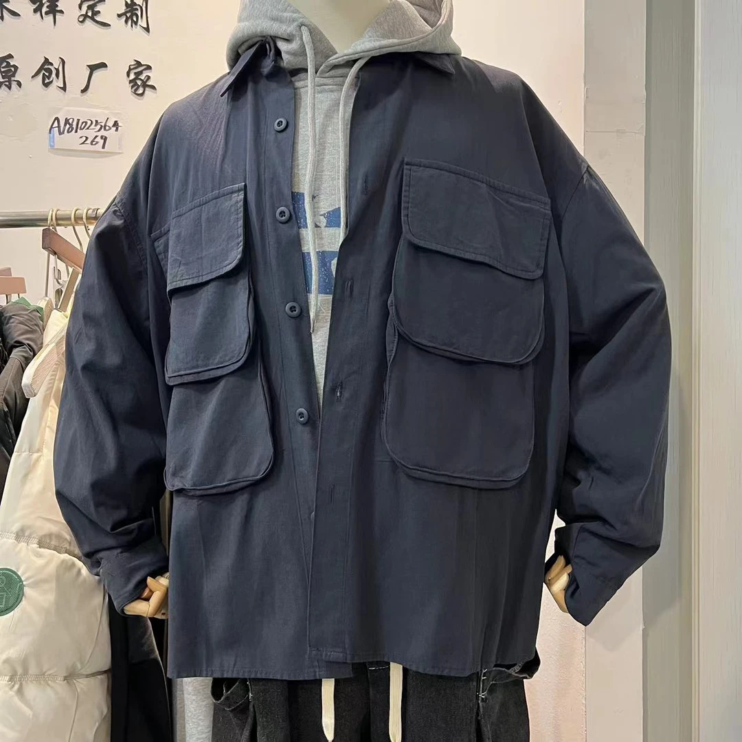 衬衫小众潮流衬衣休闲男外套ins外套长袖高级感上衣痞帅秋季