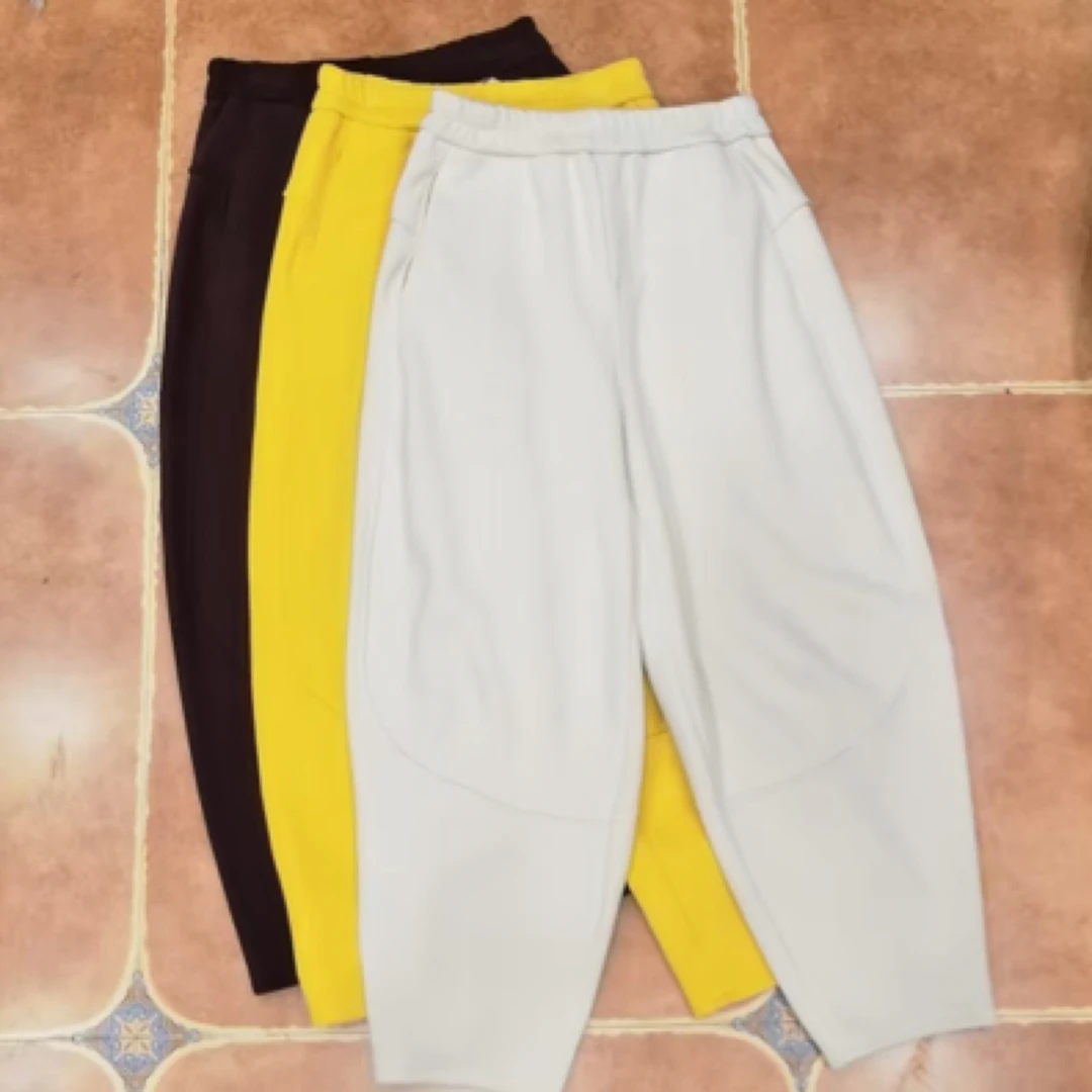 新款加绒加厚休闲老爹裤时尚百搭宽松女裤