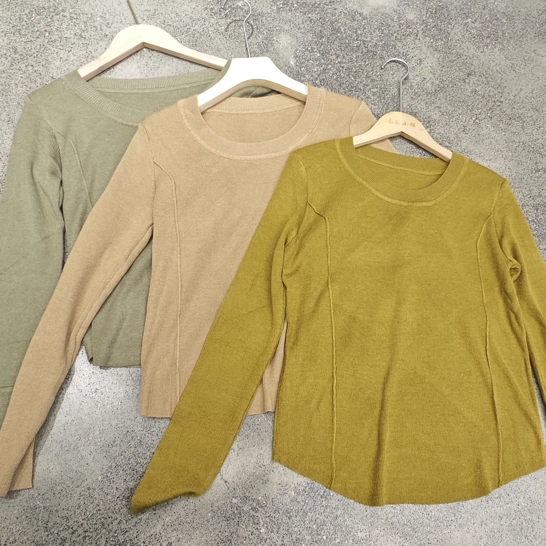 南瓜家圆领竖纹打底