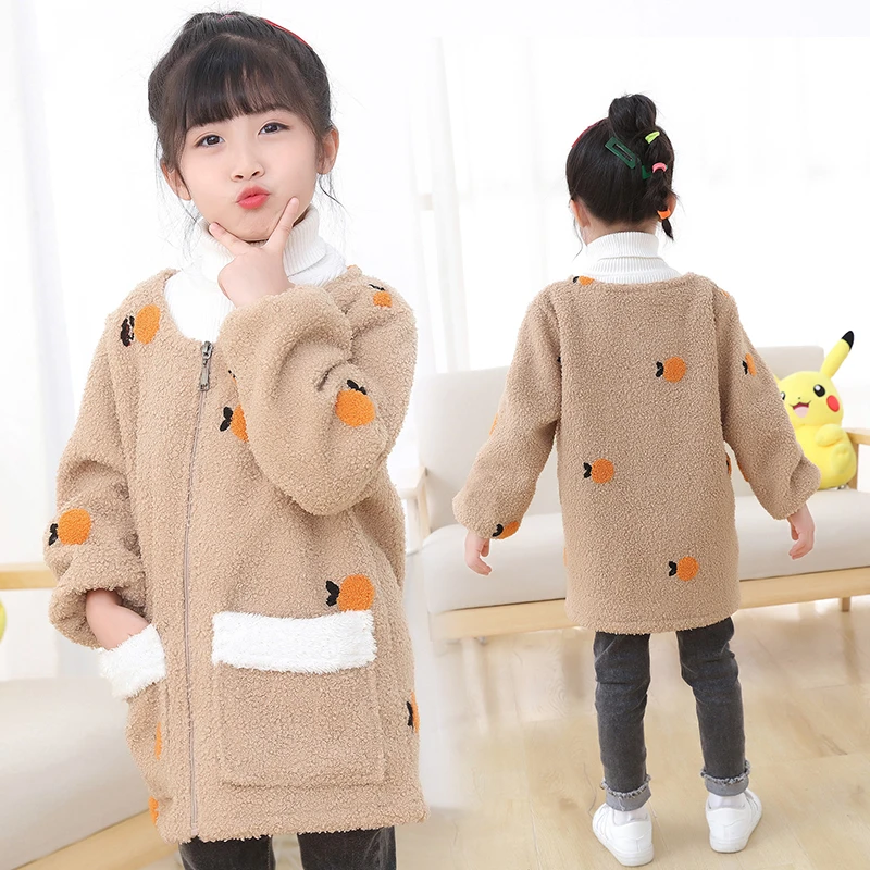 桃桃优裁儿童罩衣秋冬加绒画画围裙护衣幼儿园长袖防脏吃饭围兜厚