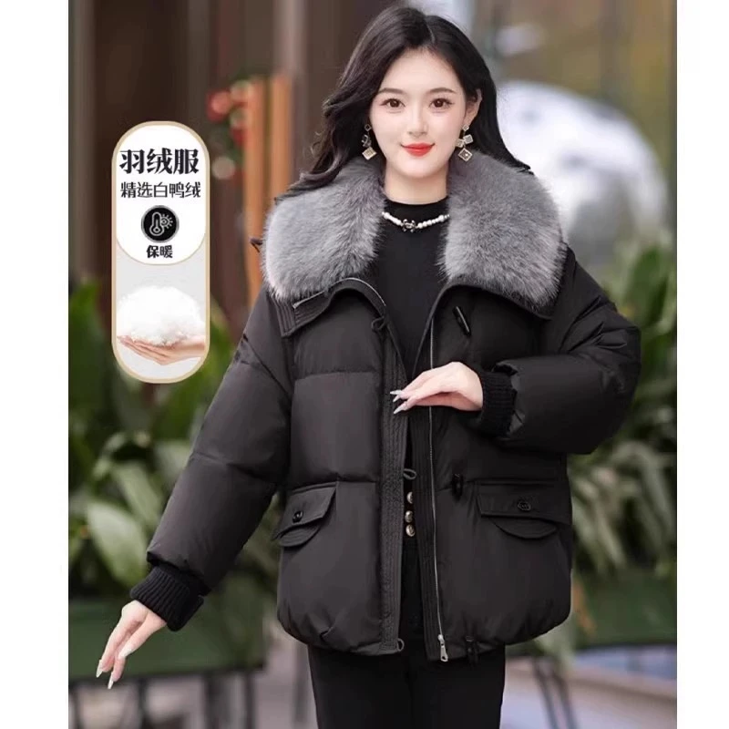 2024冬季新款羽绒服短款时尚百搭加厚洋气减龄保暖羽绒外套