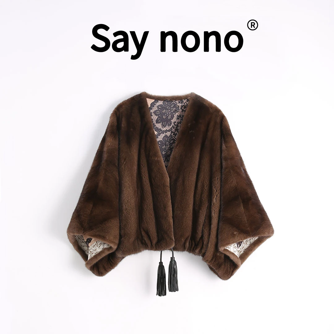 懒猫nono│Saynono 冷香金倪＿进口天鹅绒短二水貂皮草-XS926