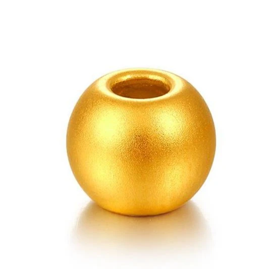 【敏敏专享】足金 卡4MM磨砂珠子（单颗珠不配绳不配链 ） ZBHJD827
