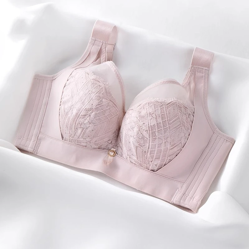 夏季薄款调整型收副乳内衣女薄软钢圈大胸显小文胸聚拢防下垂胸罩