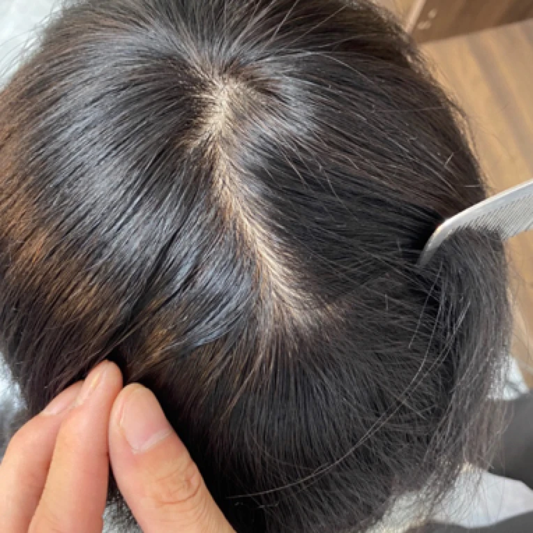 高端仿真头皮假发非常透气结实耐用