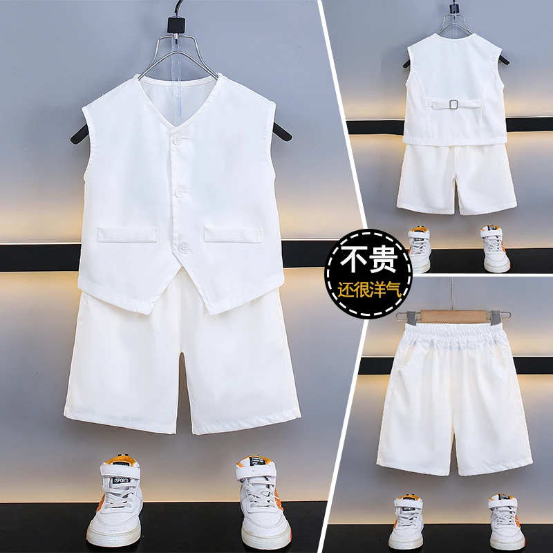 2024夏季新款薄款套装舒适【翩翩年少】帅气中小童时尚两件男孩套装