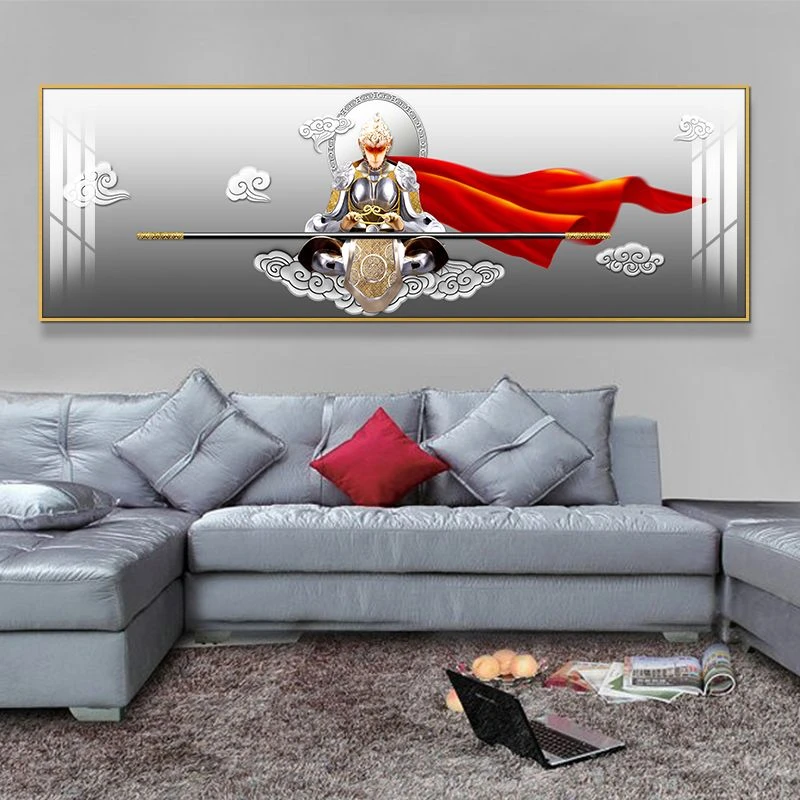 客厅晶瓷画斗战胜佛齐天大圣孙悟空办公室装饰画床头画沙发背景画