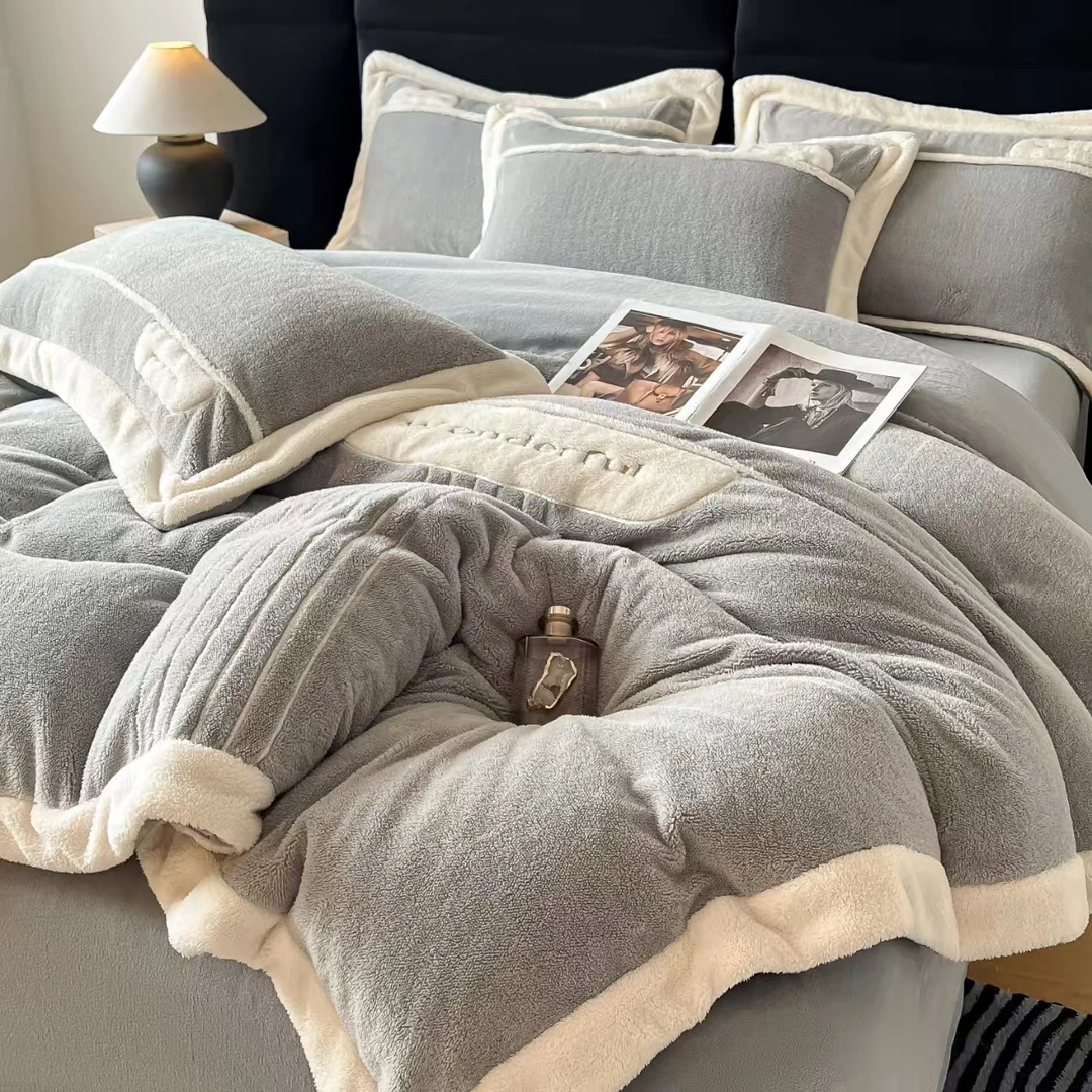A类毛巾暖棉绒四件套 高克重加厚加绒冬季床品