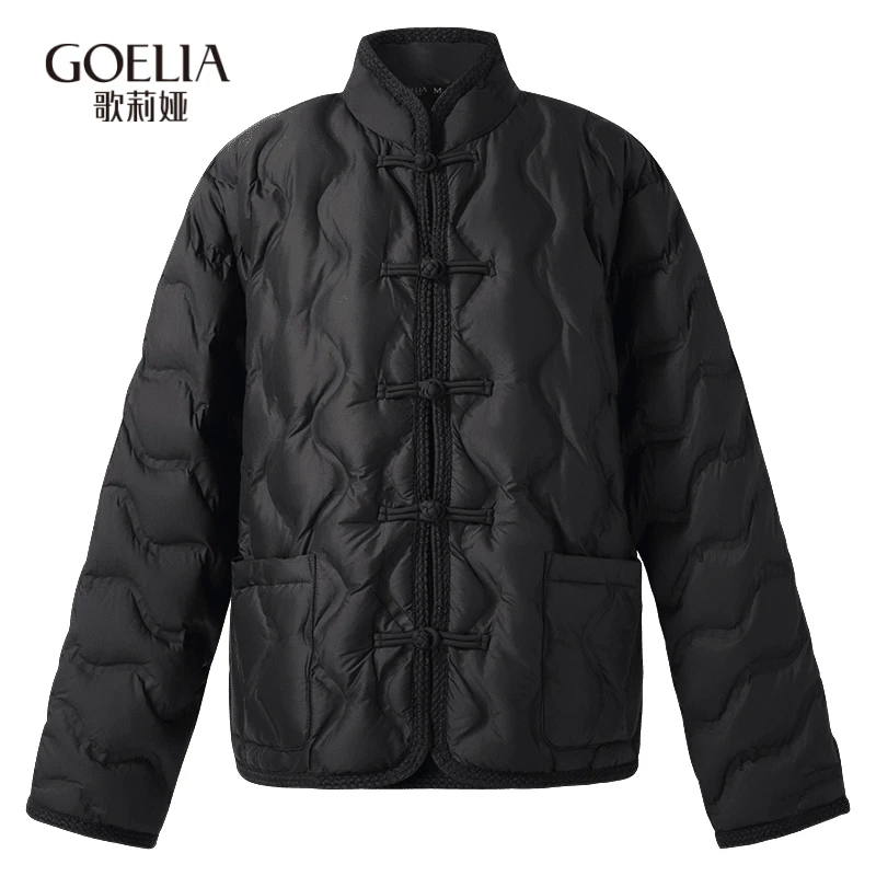 歌莉娅 冬款新品新中式直充轻薄鹅绒服羽绒  1CNG8B1A0