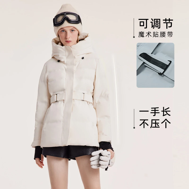 【中国好羽绒】歌莉娅冬季短款连帽极寒鹅绒服羽绒服1BNJ8B0D0