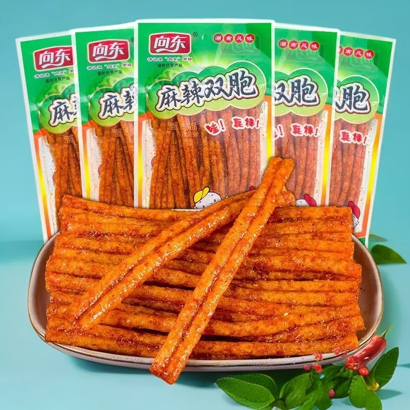 向东麻辣双胞辣条8090后老牌子大长筋儿时怀旧零食麻辣湖南特产