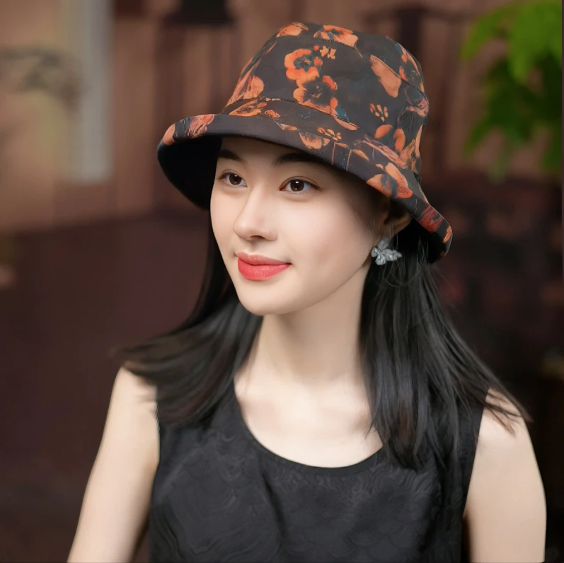 【繁花帽】高端双面新款防晒可调节头围防风旅游镂空百搭女士透气夏