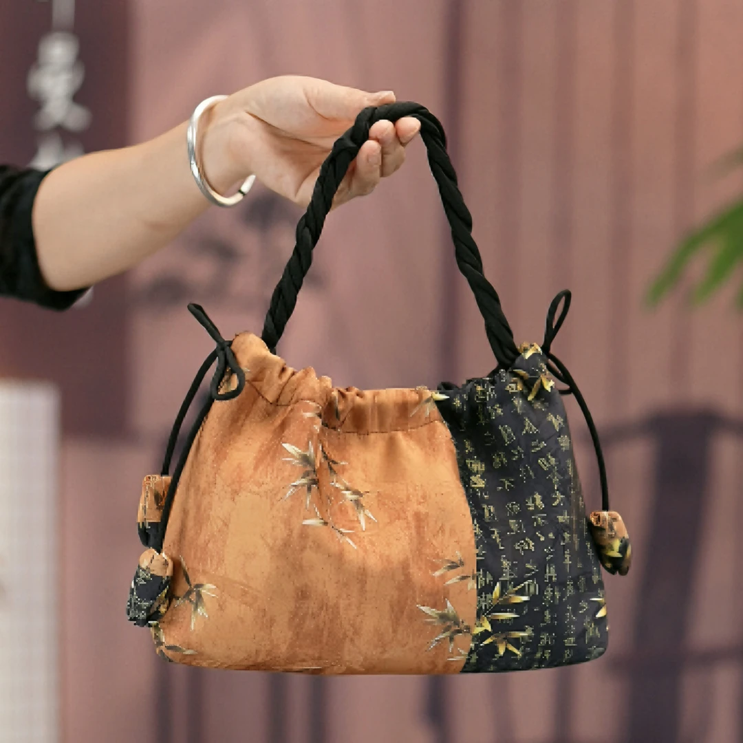 【兰亭集序】新中式香云花萝29*19暗纹提花调节斜挎包小巧百搭