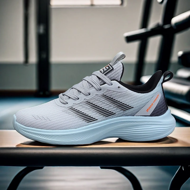 跑鞋减震跑步鞋百搭百搭男士时尚夏季网面飞织潮流软底飞织