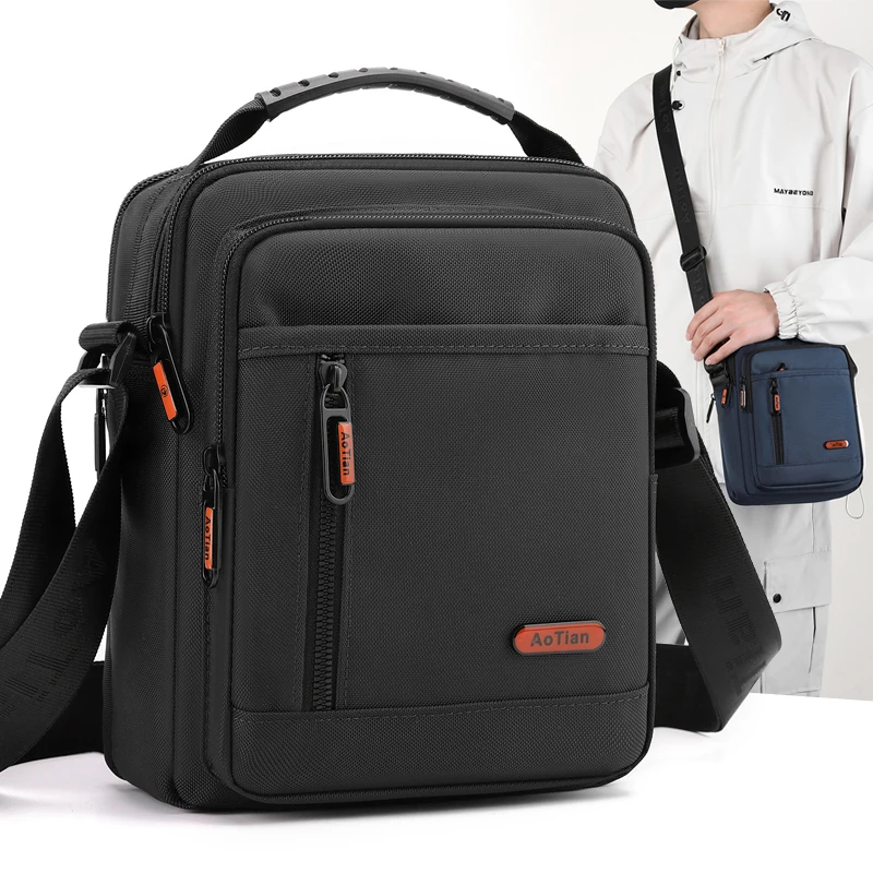 98963新款斜挎包便携式多层单肩包男防水休闲百搭款大容量背包