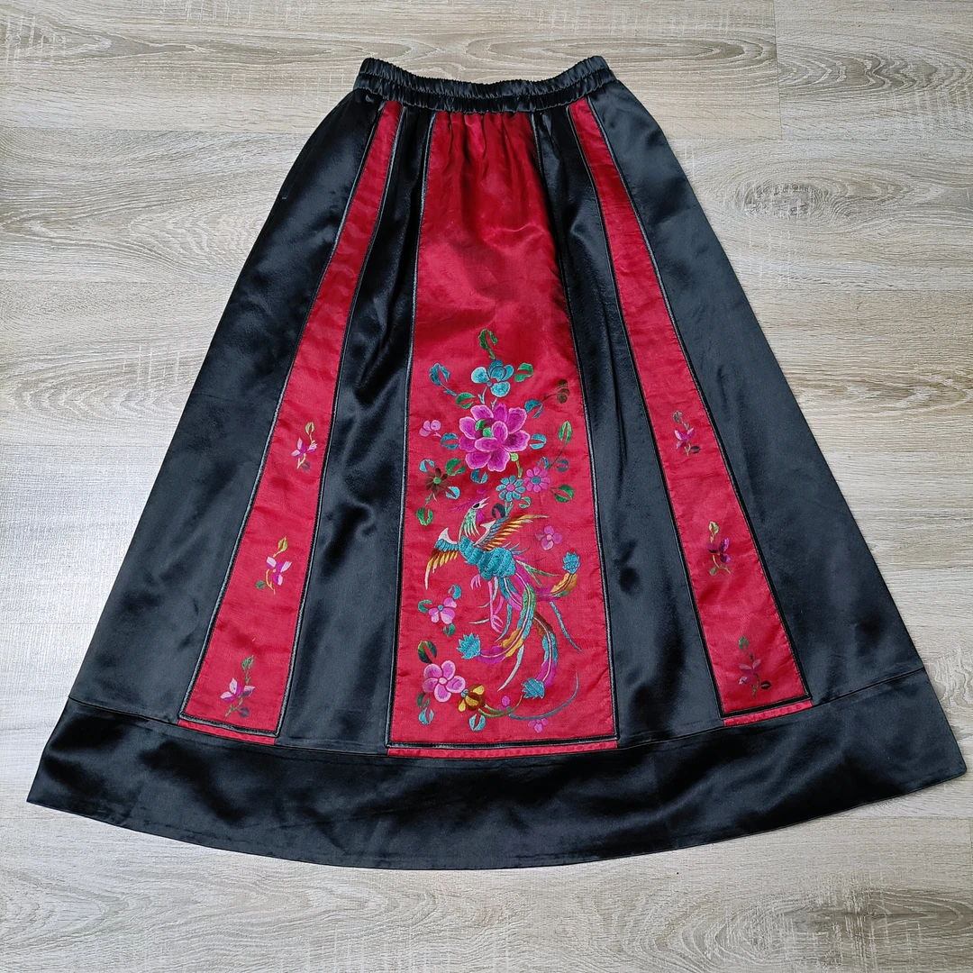 原底老绣手工绣花马面裙   刺绣女士日常