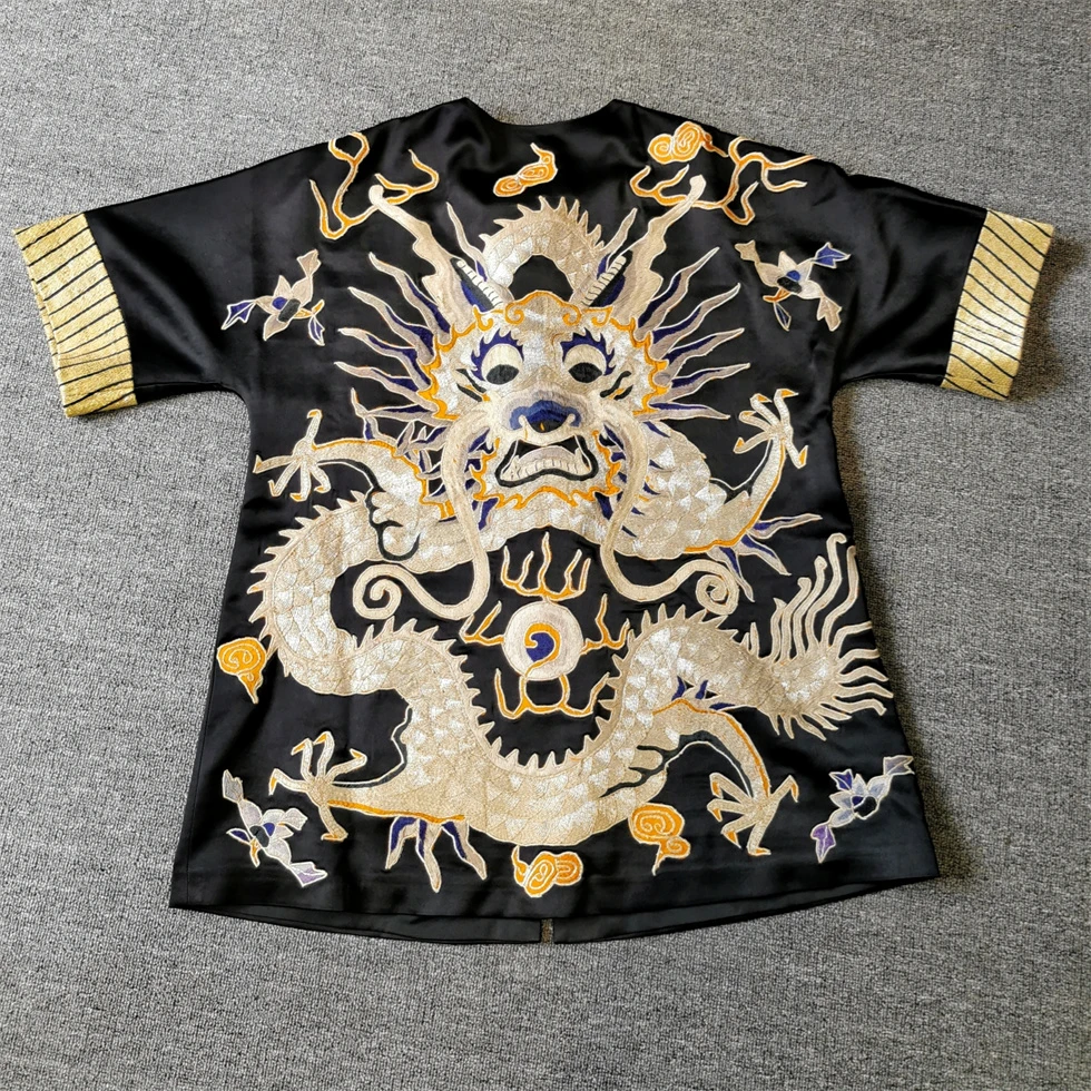 精品老绣龙  中长外套  半袖上衣