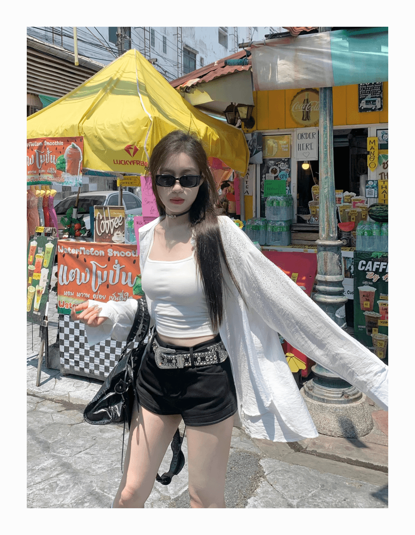 【酷飒辣妹】韩系气质辣妹松弛高级感夏季百搭休闲露背内搭吊带上衣