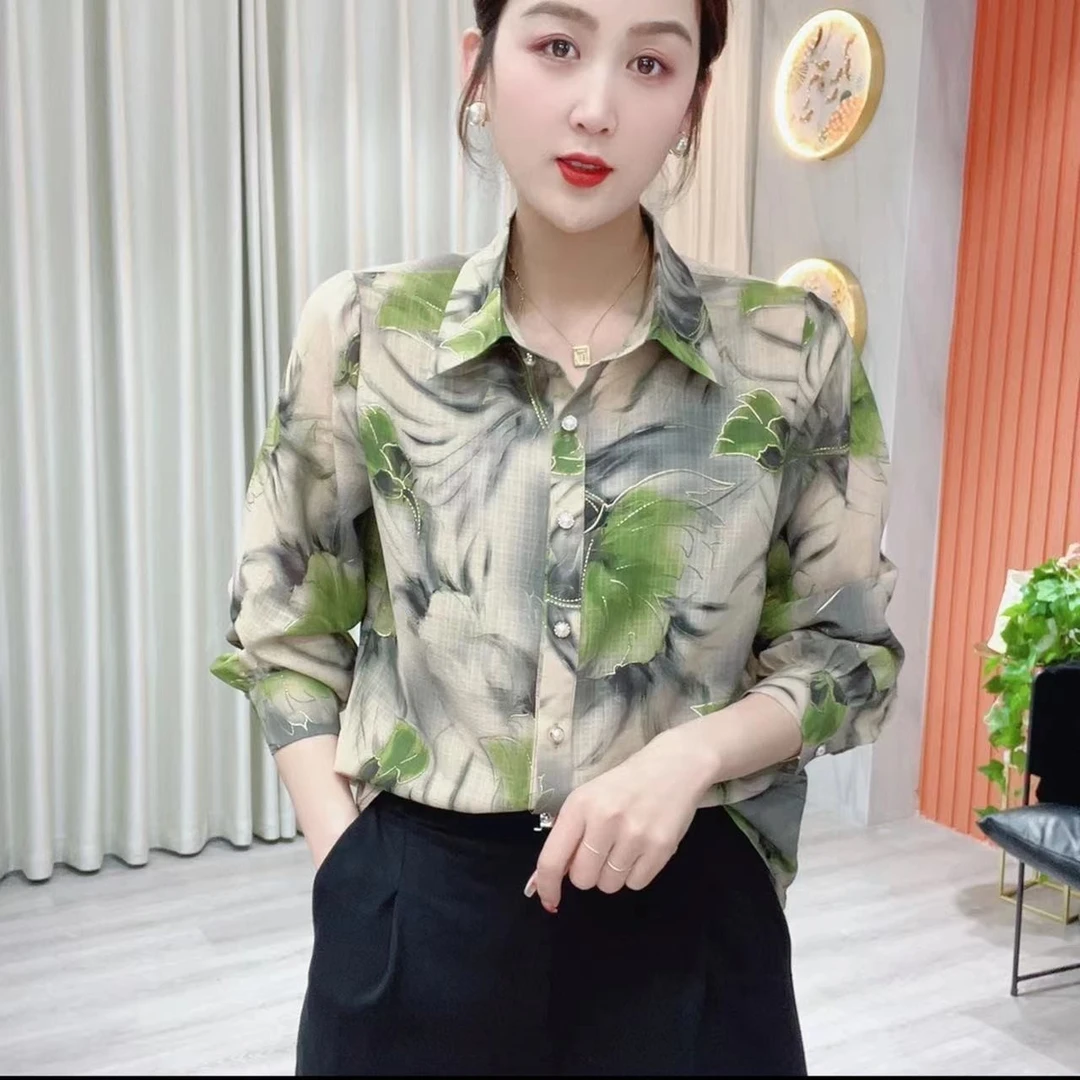 春秋新款洋气打底衫妈妈装衬衫长袖打底小衫女