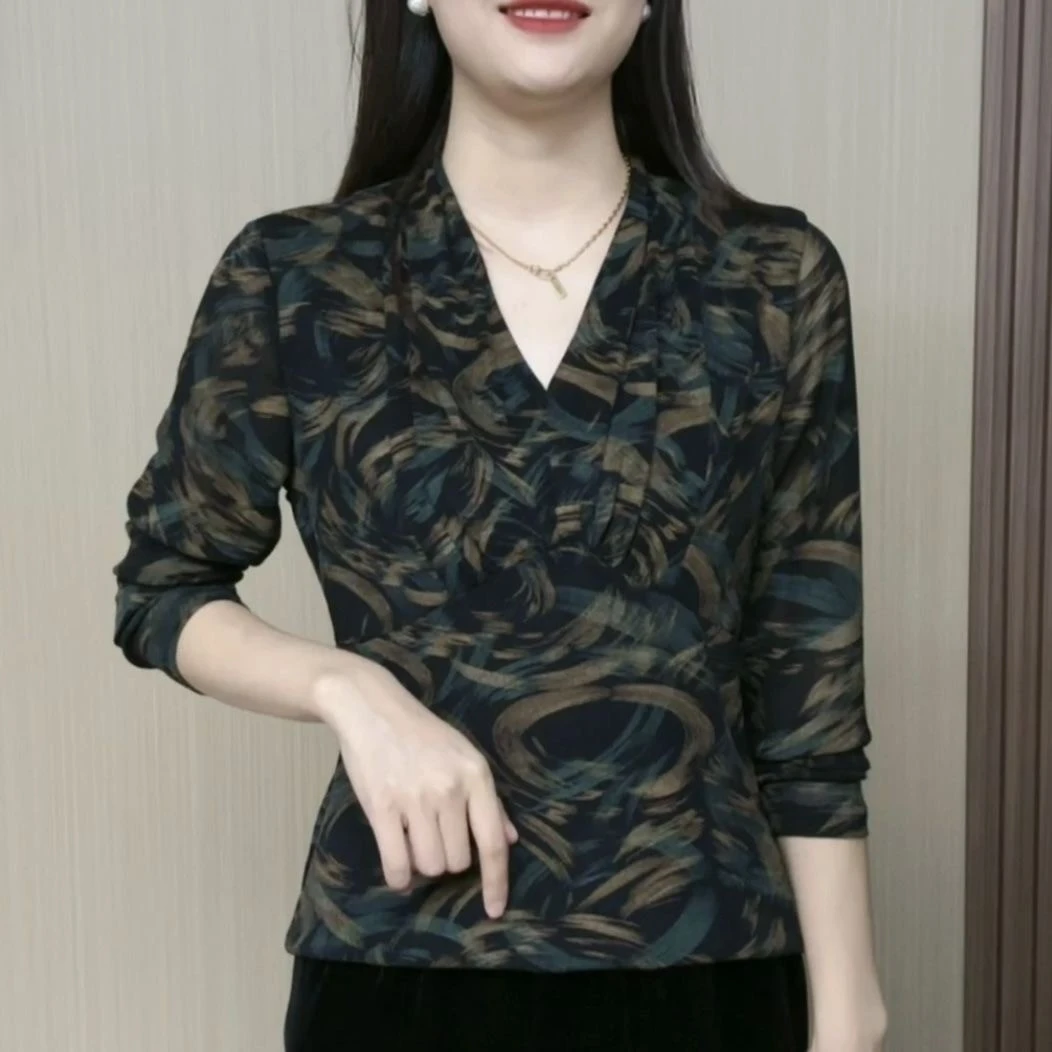 洋气长袖打底衫T恤新款百搭遮肉显瘦气质洋气女装上衣女