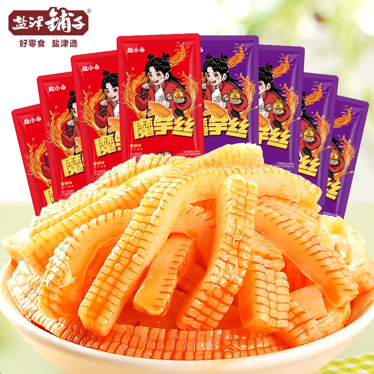 盐津铺子魔芋丝素毛肚零食休闲食品吃货小吃劲道解馋香辣爽盐小卤