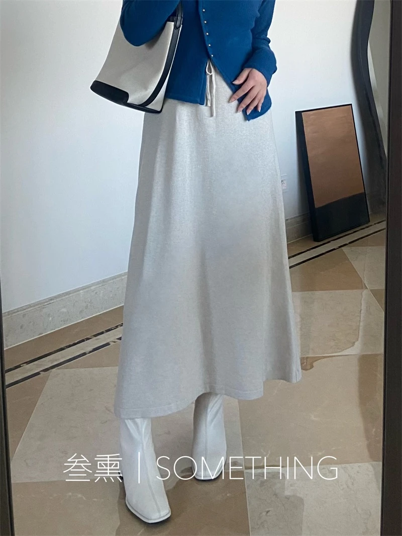 Something 叁熏 韩代小清新抽绳修身显瘦半身裙416