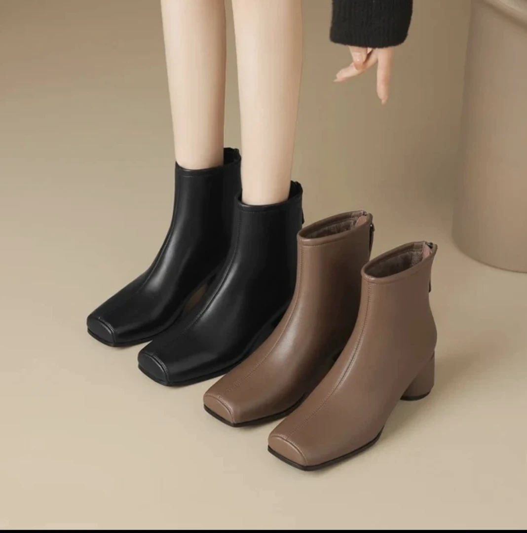 704005秋冬季新款百搭休闲高品质头层羊皮短靴楼上仓库3395