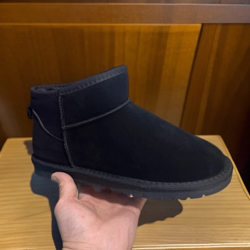 6613新款高品质头层牛皮男士雪地靴保暖防滑（建议拍大一码）