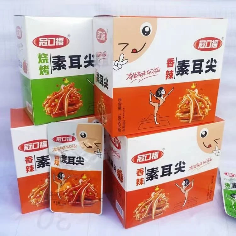 冠口福素耳尖16g*10包素肉类零食香辣小吃卤味麻辣休闲熟食小包装