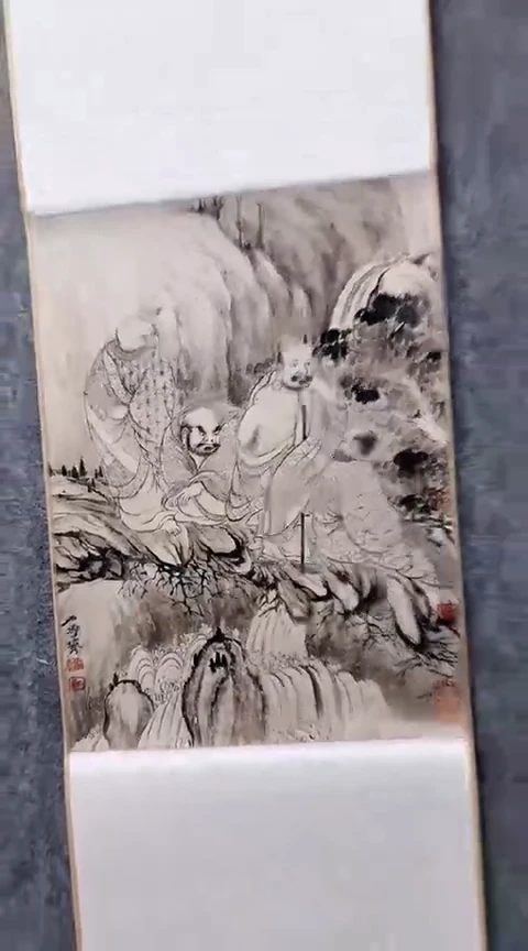 【闪购商品】绘画绘画石涛轻奢轴高清复刻
