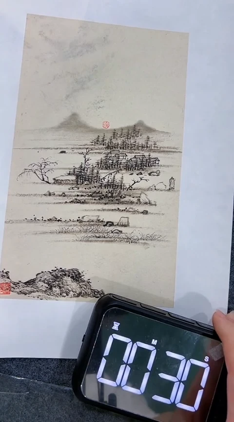 【闪购商品】绘画精品复刻 立轴 山水