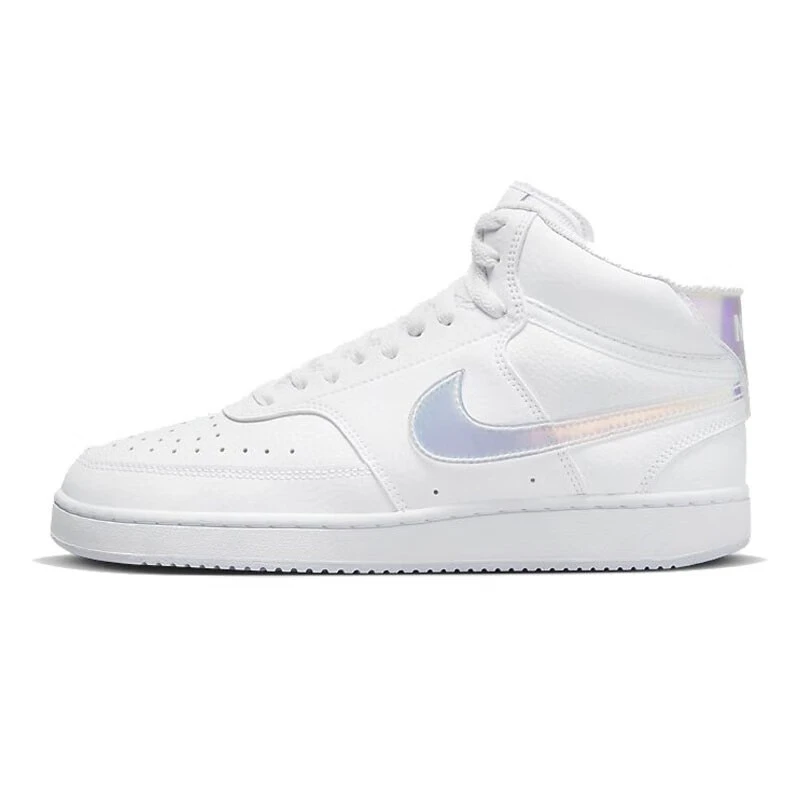 Nike/耐克板鞋女鞋纯白休闲鞋经典百搭学生运动镭射勾中帮板鞋