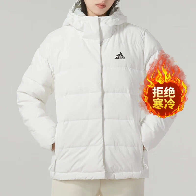 adidas/阿迪达斯2024冬季新款女装 运动服保暖防风连帽羽绒服外套