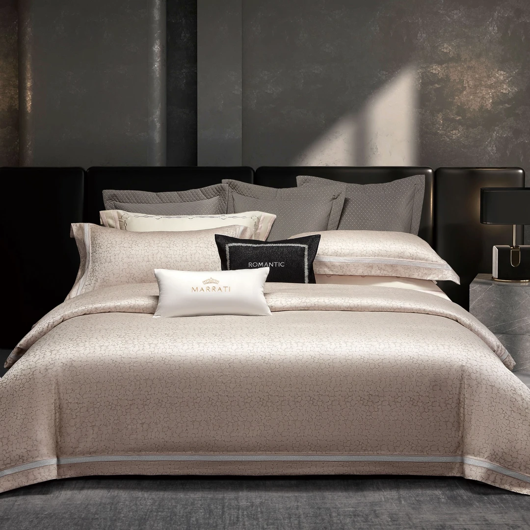 【SeeySe Life】轻奢复古匹马棉贡缎全棉色织提花四件套-琉璃