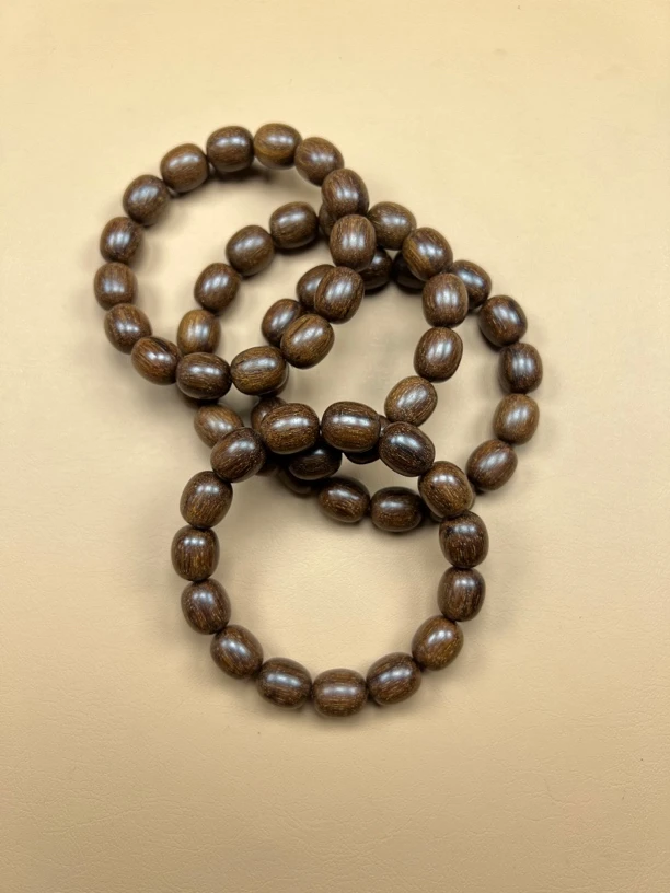 巴布亚贡木精工枣珠12/15手串单圈天然满油秒沉水老料