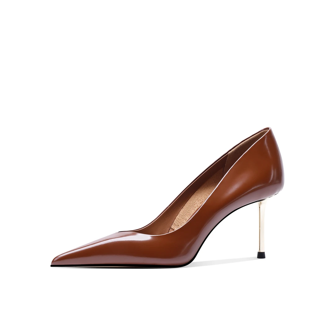 【女王权杖】秋冬浅口细高跟新款鞋上新轻奢时尚款真皮高跟鞋