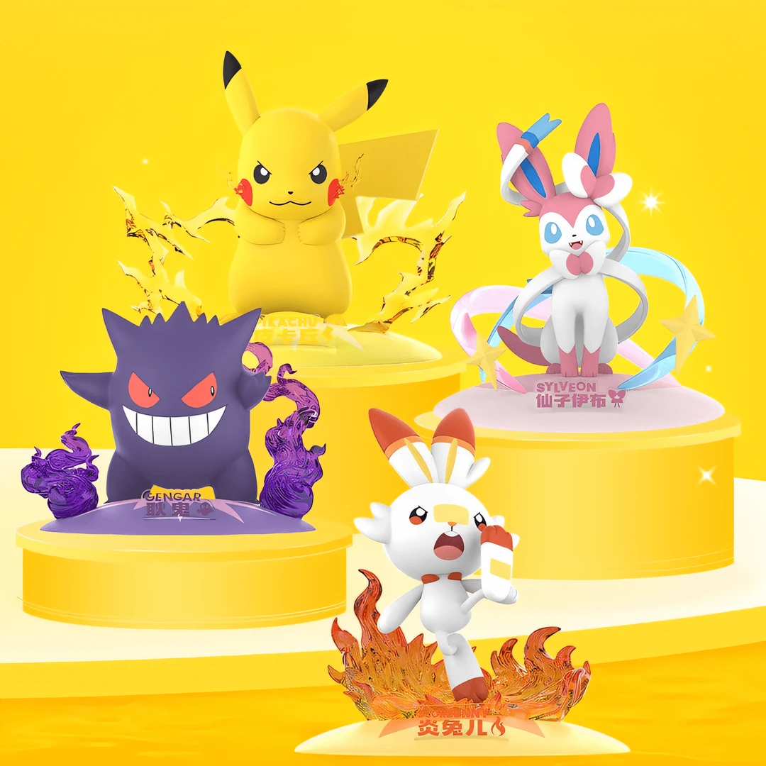 POKEMON宝可梦小尺寸手办手机支架摆件手办