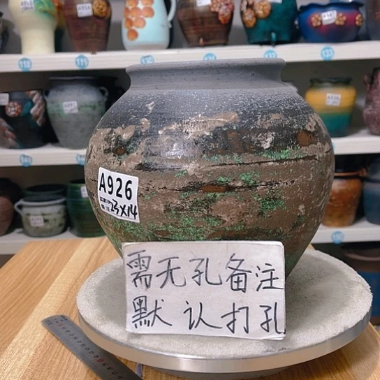 红陶手工制作工艺花盆