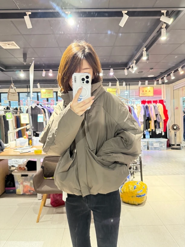 东木家-新版短款高品棉服布朗石棕