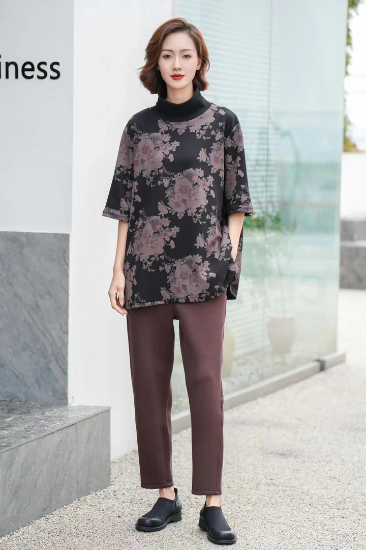 东木家-新版大花上衣洋气百搭