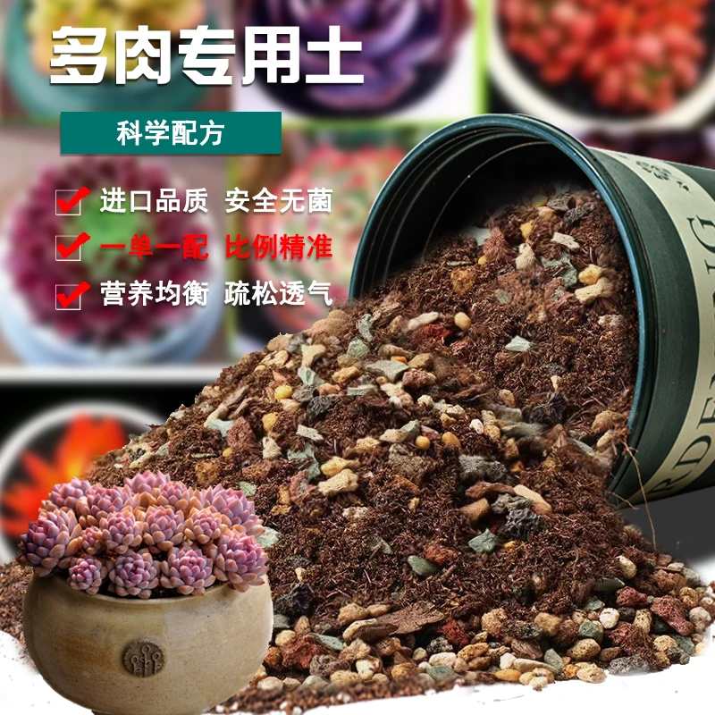 多肉专用土颗粒土壤有机营养土花卉绿植盆栽种植土火山岩麦饭石