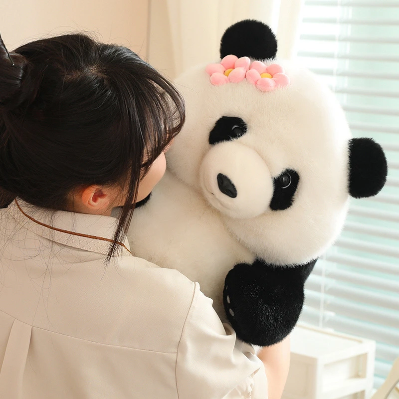 可爱花花小熊猫毛绒玩具公仔抱枕女生睡觉抱玩偶娃娃女孩生日礼物