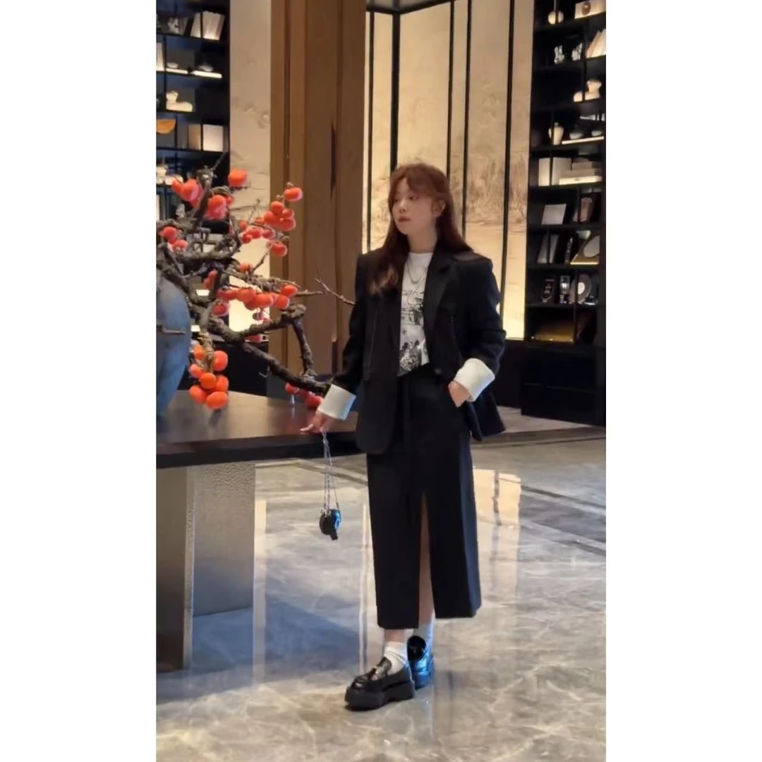 晶咕软软【初晴烟雨-半裙】设计感腰头系带半身裙气质洋气时尚休