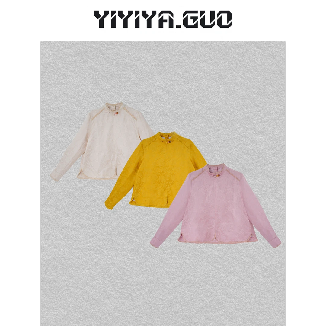 yiyiya.Guo艺艺吖【优雅之谜】新中式中国风提花长袖上衣25SS0196