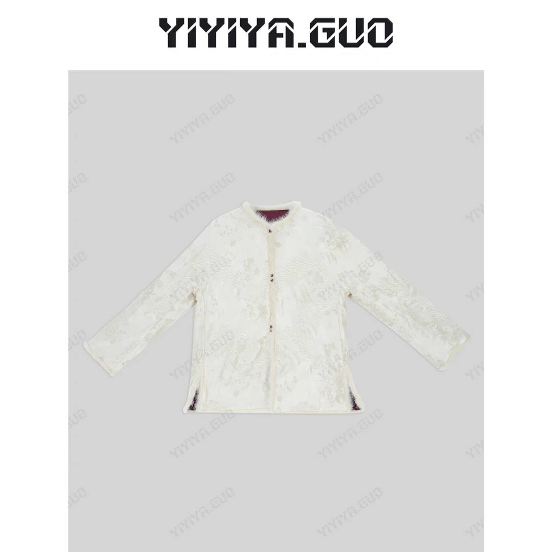 yiyiya.Guo艺艺吖【绣月清风】新中式中国风刺绣圆领外套20242592